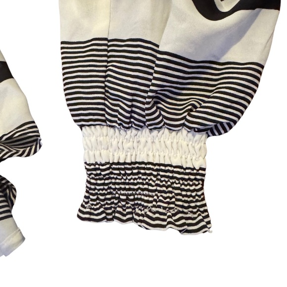 Express Off The Shoulder Striped Blouse XS - Picture 3 of 5